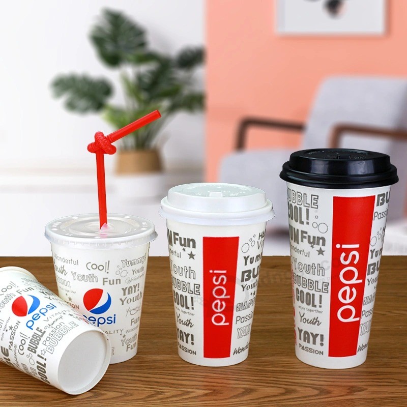 Custom Disposable Single Wall Paper Cup for Cold Drink