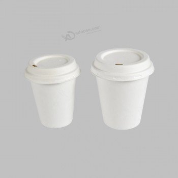 Compostável 12 onças personalizado Bagaço de cana ecológico de parede única descartável de papel copo de café copo de bebida quente