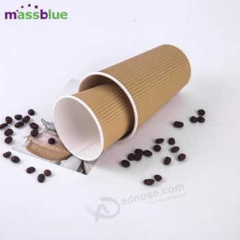 изготовленные на заказ экологически чистые бумажные кофейные чашки с двойными стенками