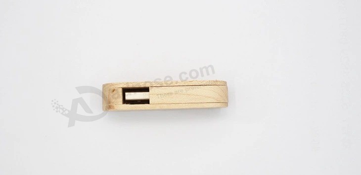 Disco de madera de la impulsión U de la pluma de memoria USB del logotipo personalizado
