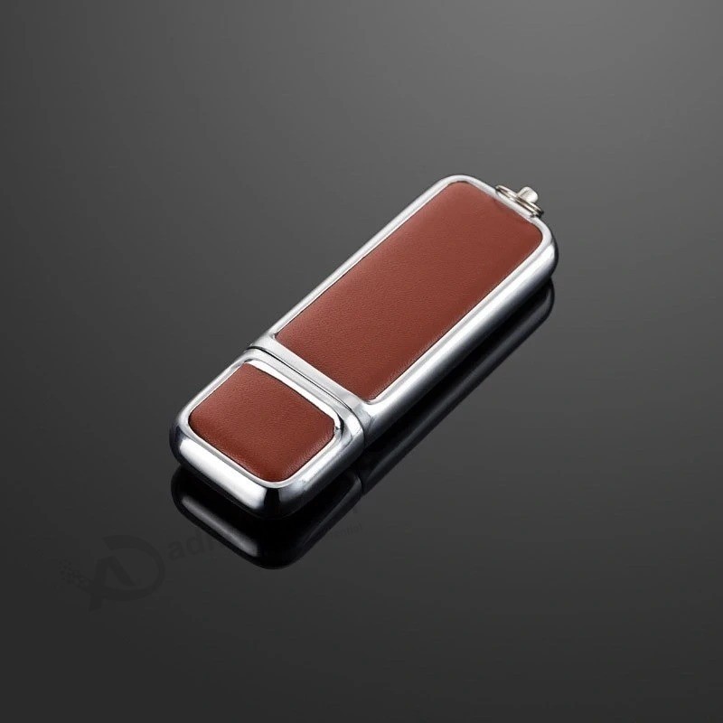 Unidad flash USB de cuero barata a granel de cuero de encargo del disco U