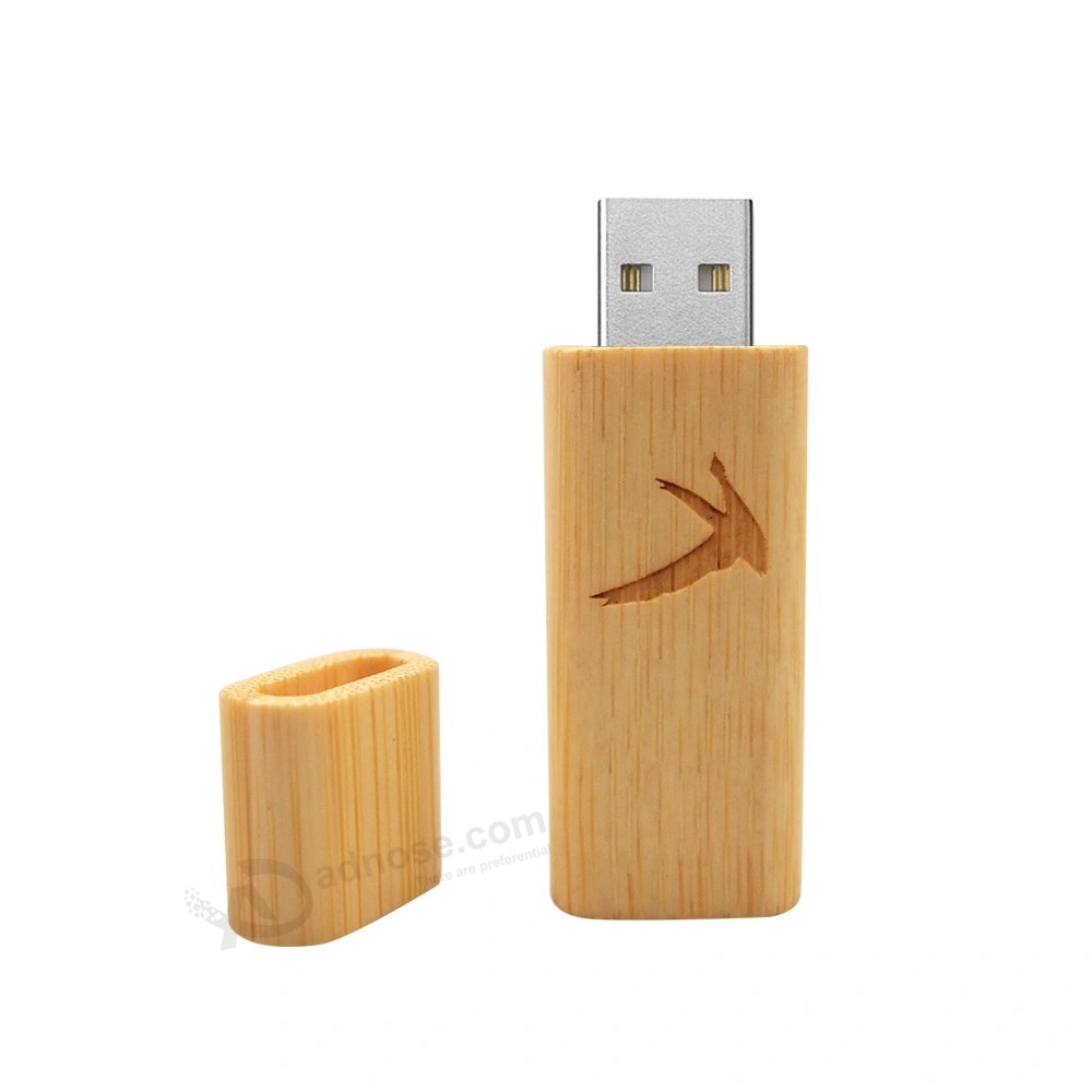 Benutzerdefiniertes Logo USB-Flash-Stick aus Holzbambus 4 GB 8 GB 16 GB 32 GB 64 GB Pendrive Wood Memory Stick U-Diskette (über 10 Stück kostenloses Logo)
