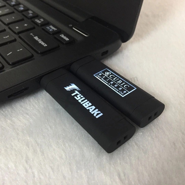 Promocional personalizada Popular de metal USB flash Drive Memory Stick memorias Disk on Key plastic Luminescente