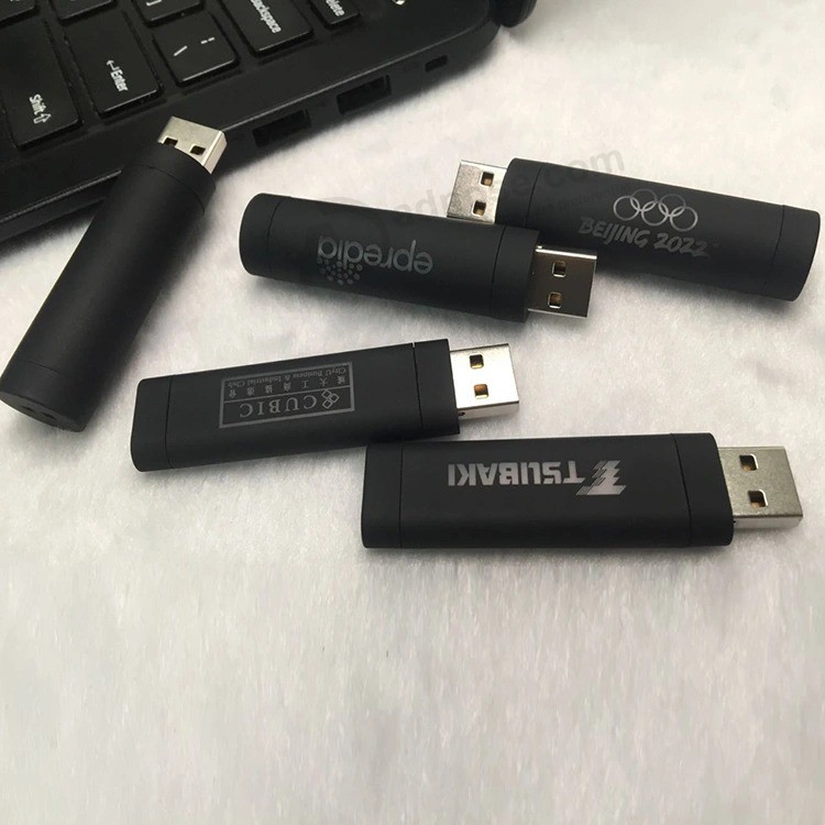 Promotional Custom Popular Metal USB Flash Drive Memory Stick Memorias Disk on Key Plastic Luminescent