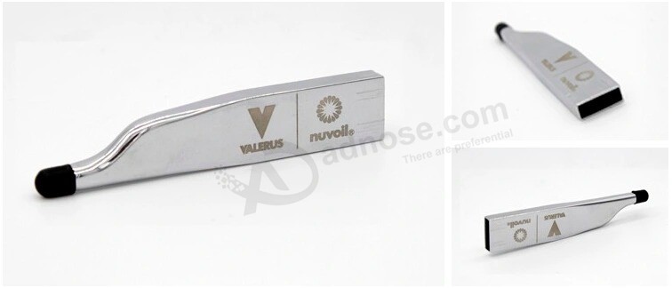 Benutzerdefiniertes Logo 2 GB / 4 GB / 8 GB / 64 GB Silber Metall Mini Key USB-Flash-Disk schönes Design