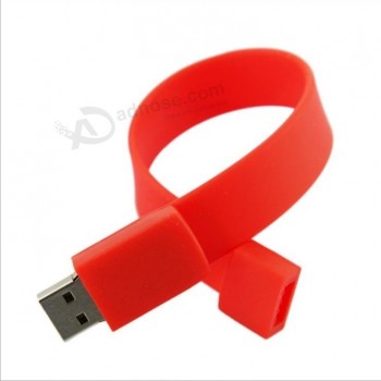 disco flash USB personalizado de la pulsera del OEM 8GB del logotipo para el regalo corporativo