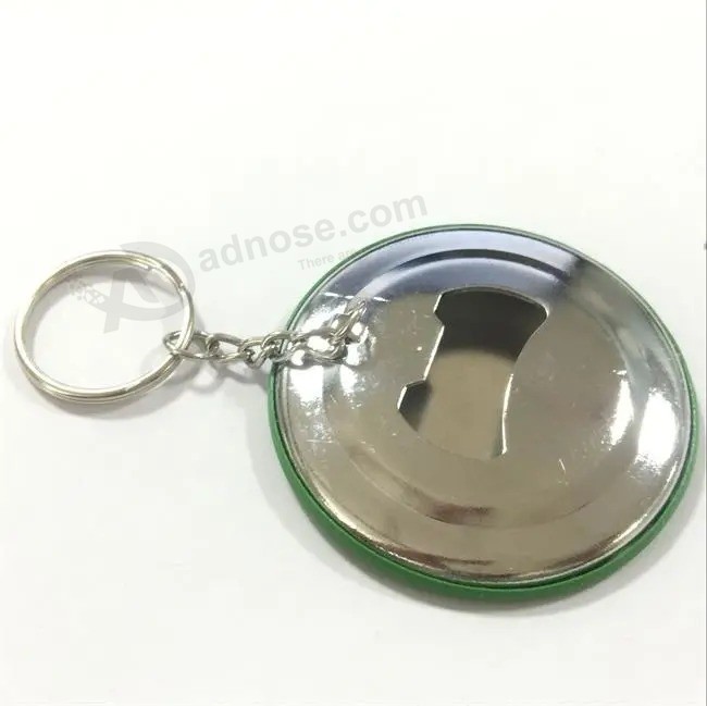 Stainless Iron Shape Round Keychain Bottle Opener