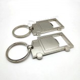 portachiavi promozionale classico in metallo portachiavi in ​​alluminio con portachiavi apribottiglie con incisione logo