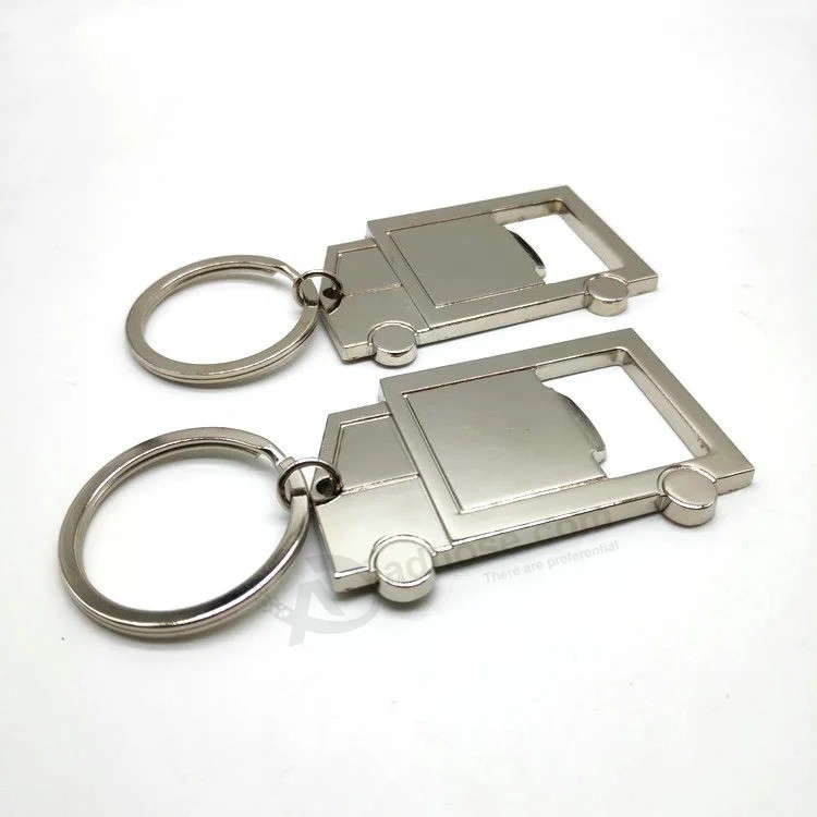 Promotionele klassieke metalen sleutelhanger Aluminium sleutelhanger met logo. Gravure flesopener sleutelhanger