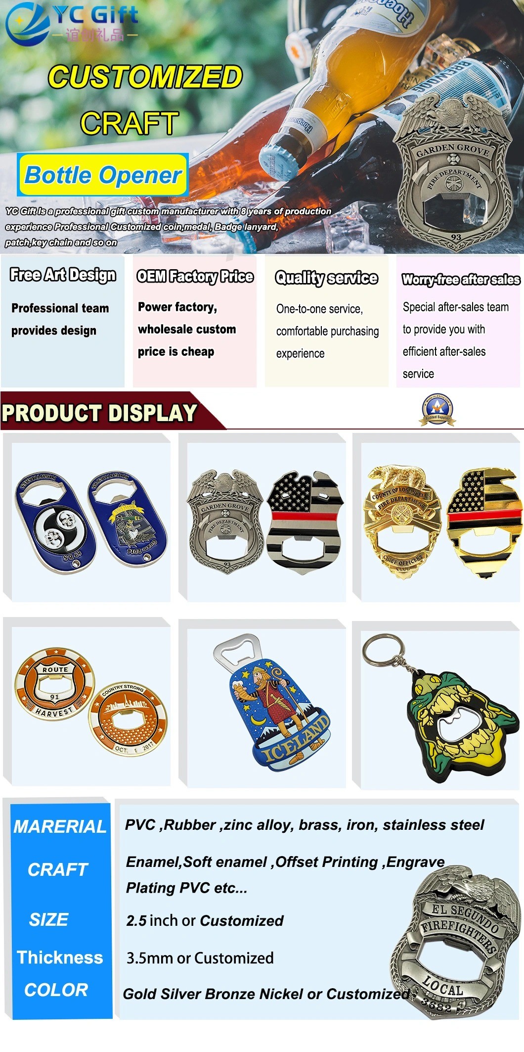 Supplies Metal Art Crafts Badge Custom Multifunction 3D Casting Plating Us Military Flag Eagle Souvenir Promotional Gift Party Wine Beer Bottle Opener Keychain