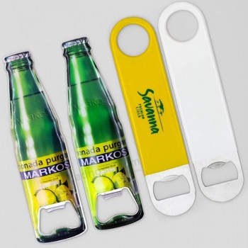 promoción barato logotipo personalizado sublimación marca recuerdo impresión Bar a granel metal en blanco tarjeta de acero inoxidable abridor de botellas de cerveza para regalo de 