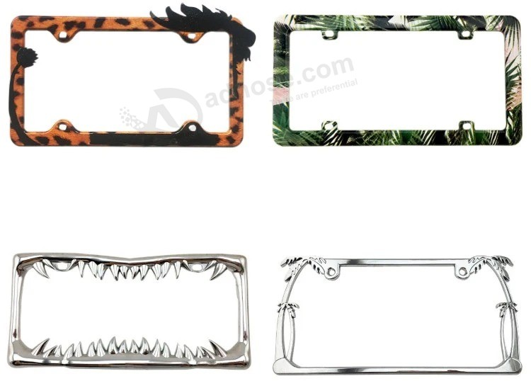 Customized plastic Zinc alloy Car license Plate frame for USA Standard