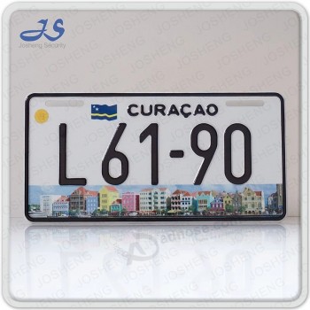 placa de carro de alumínio Curaçao (js00130)