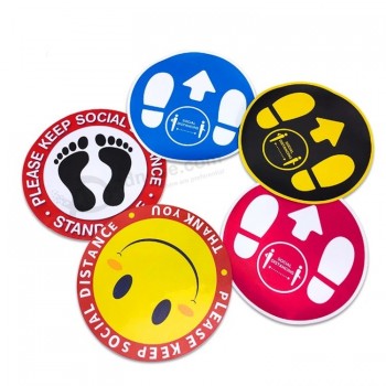 Social Distancing Floor Decals Sign Stickers 12 Inch Safety Social Distance Decal