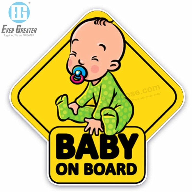 Zwart en wit Baby aan boord Sticker waterdicht Baby aan boord Zieker