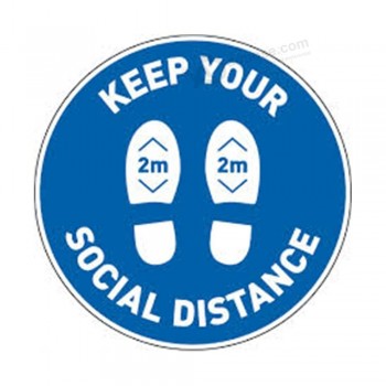 Custom Size and Shape PVC Social Distancing Decals Stickers Floor Decals