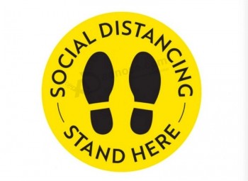 OEM / ODM Social Distancing Floor Decal mit vielen Stilen