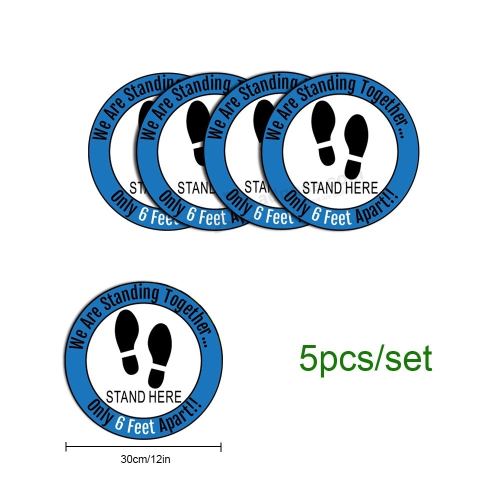 10PCS/Set keep Your distance Vinyl sticker 2m 6FT social Distancing floor Decal