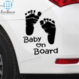 아기 보드 멋진 후면 반사 선글라스 어린이 자동차 비닐 스티커 경고 데칼 사용자 정의 아기 보드 자동차 스티커