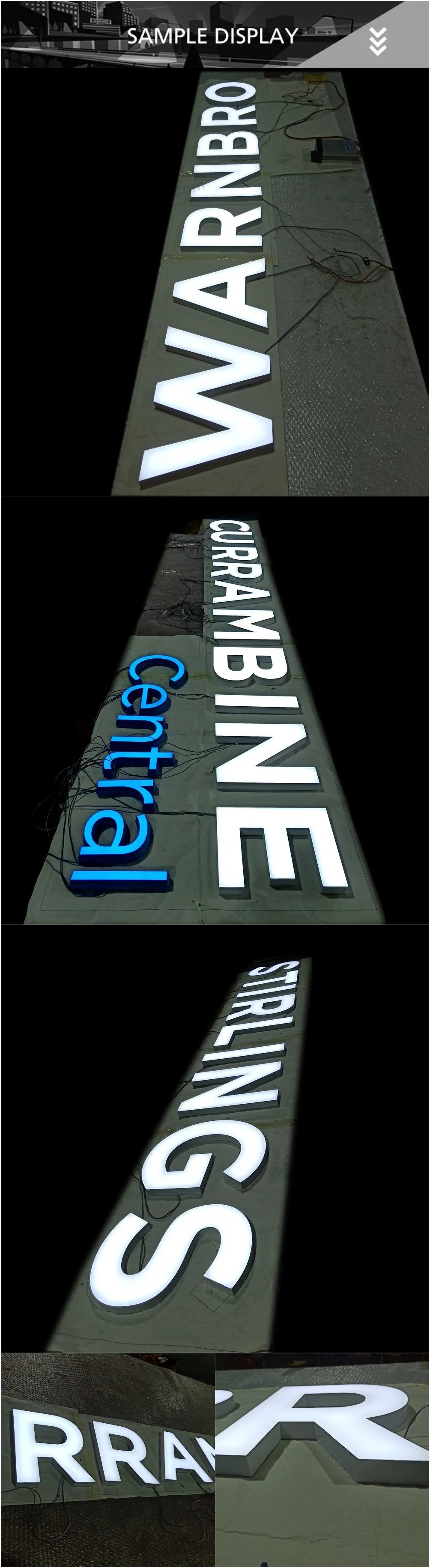 Aangepaste reclame 3D Front-Light acryl LED-letters voor bewegwijzering