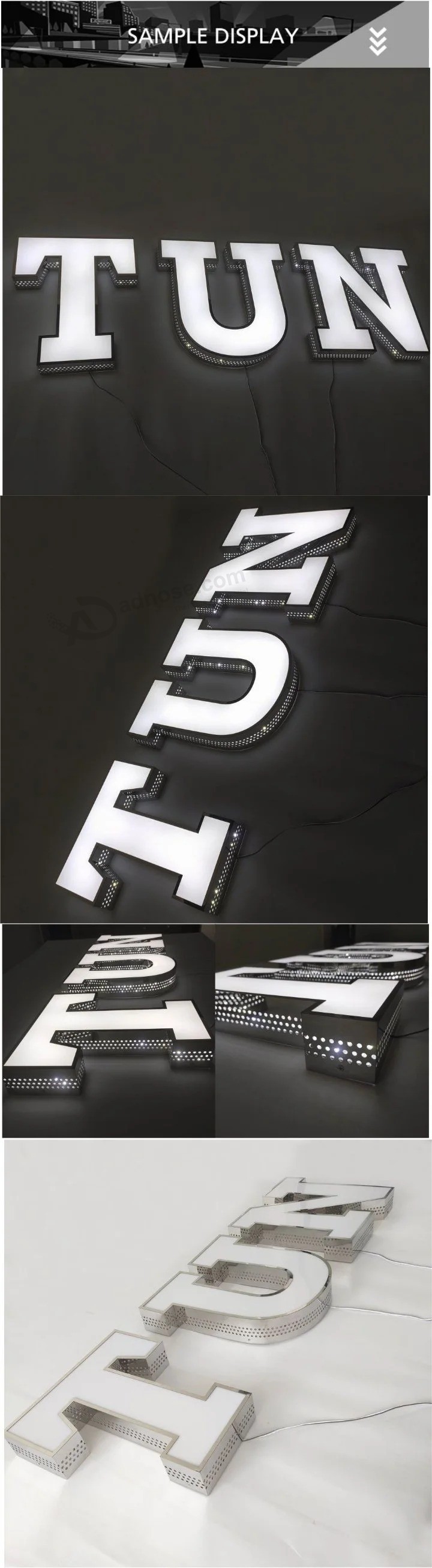 Kundenspezifisches Design Werbung LED vorne beleuchtet Kanal Buchstabe für Logo