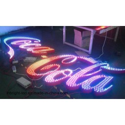 Señal de letras LED RGB de canal de publicidad exterior / letras de señal iluminadas usadas