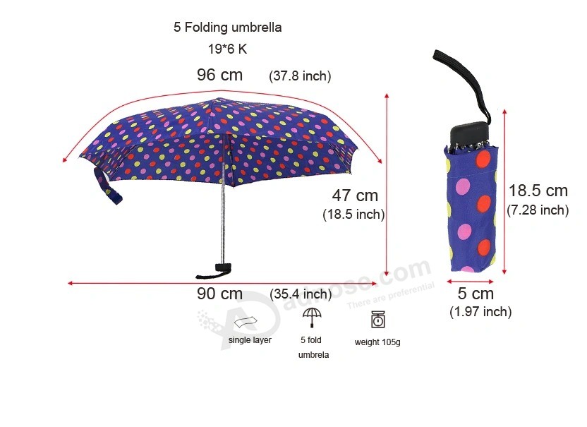 高品质易携带女孩3折伞促销伞广告伞