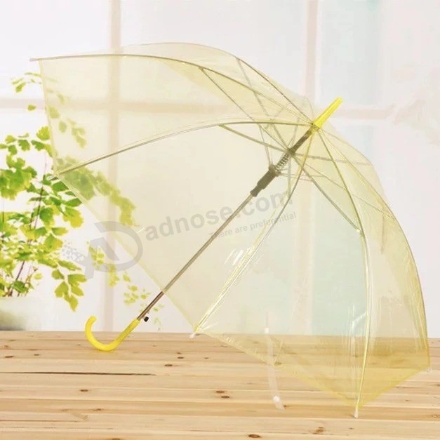 Reclame transparante paraplu met opdruk promotionele kinderparaplu transparant