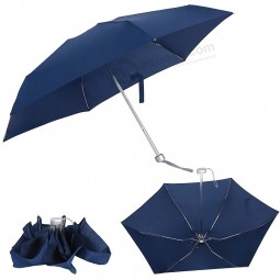 ミニポケットサイズ19インチ安い広告3つ折りカスタム印刷折りたたみ傘