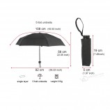 paraguas plegable más pequeño de 5 en negro paraguas publicitario promoción paraguas