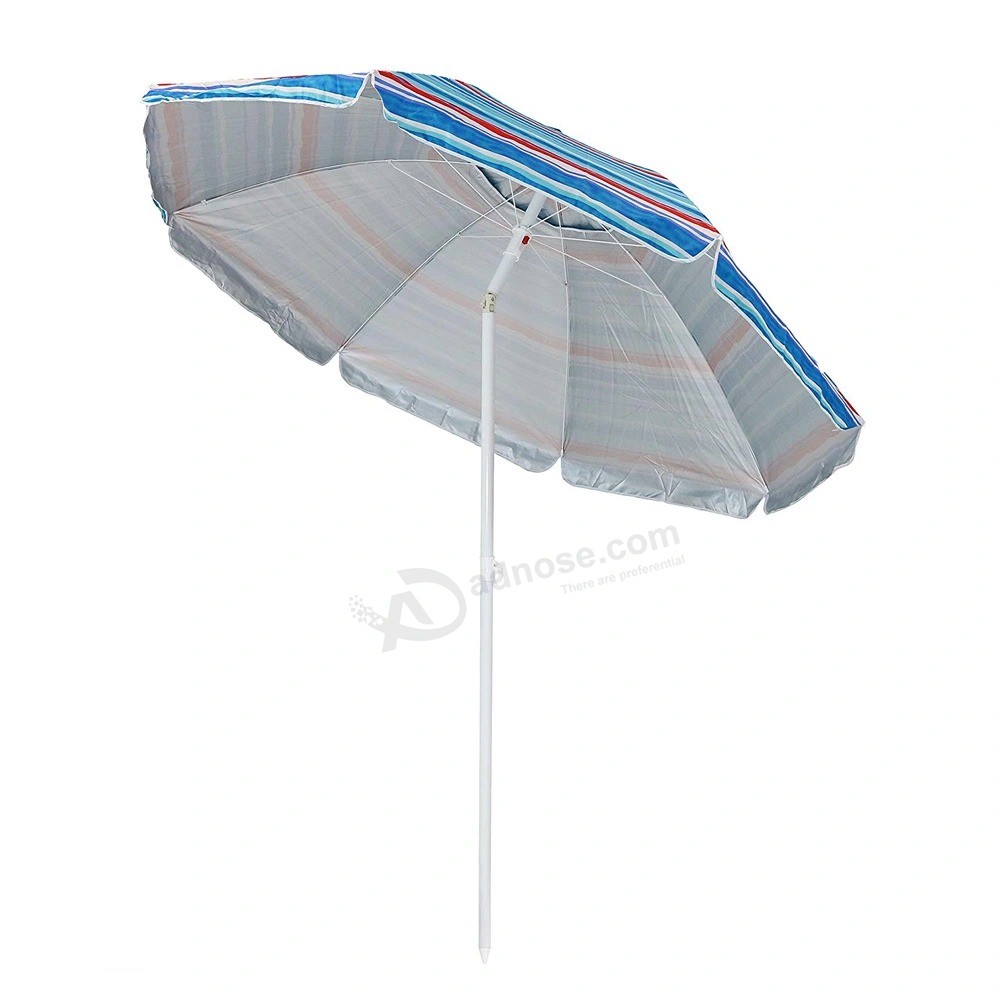 Strong outdoor UV beach Sun umbrella with custom Logo printing 180/200 Cm for promotion Advertising and street Display