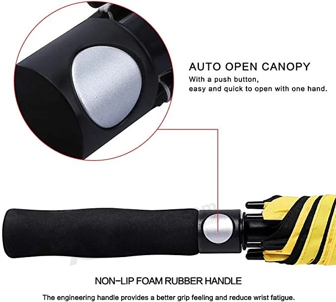Ombrello da golf antivento stampato con logo personalizzato con doppia calotta ventilata per regali / promozioni / pubblicità / sport