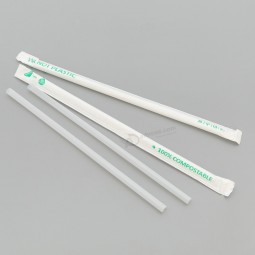 Compostable PLA Straw with Individual Packing in Paper