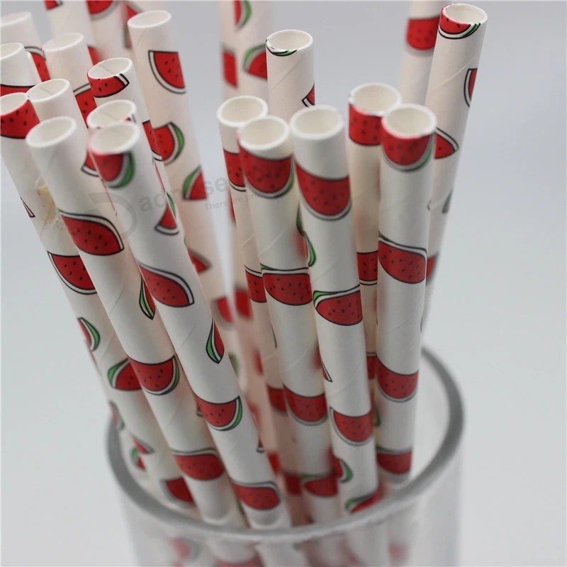 Drinking paper Straws for kids Birthday party Wedding christmas Decoration creative Diaposable drinking Paper Straw