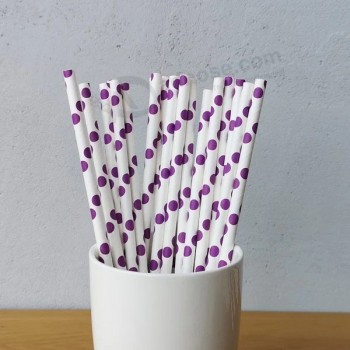 Pajitas de papel de beber biodegradables coloridas populares de China