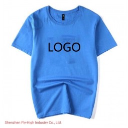 T-shirt a manica corta girocollo con spazi vuoti che pubblicizzano maglietta personalizzata