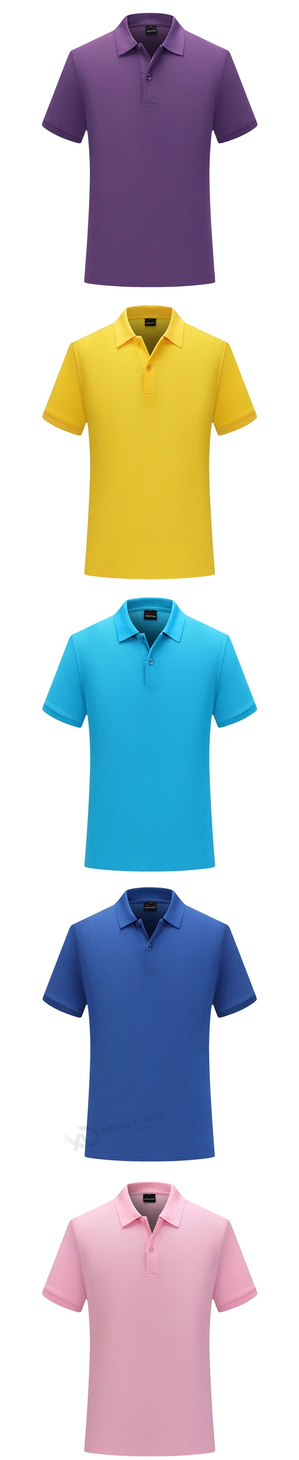 폴로 셔츠 맞춤형 단색 티셔츠면 작업복 반팔 맞춤형 자수 광고 셔츠 DIY 인쇄 로고