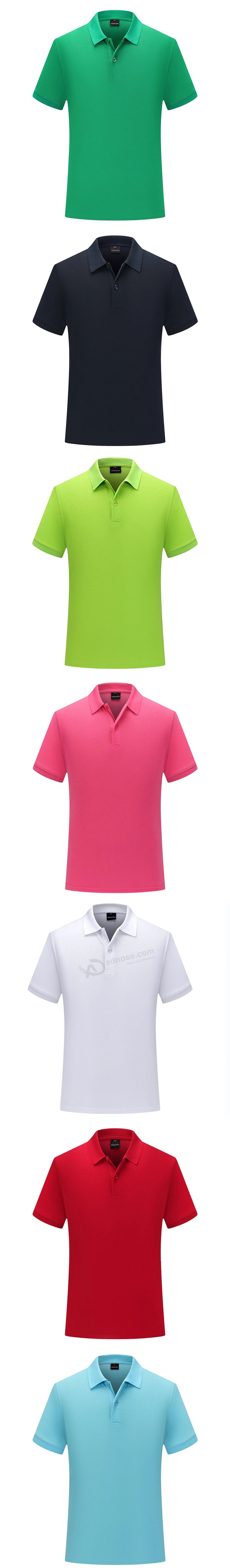 폴로 셔츠 맞춤형 단색 티셔츠면 작업복 반팔 맞춤형 자수 광고 셔츠 DIY 인쇄 로고