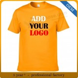 wholesale Мужская дешевая футболка из хлопка / полиэстера с рекламной рекламной печатью
