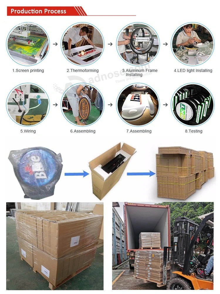 Insegna appesa per pubblicità esterna Visualizza scatola leggera a LED acrilica personalizzata