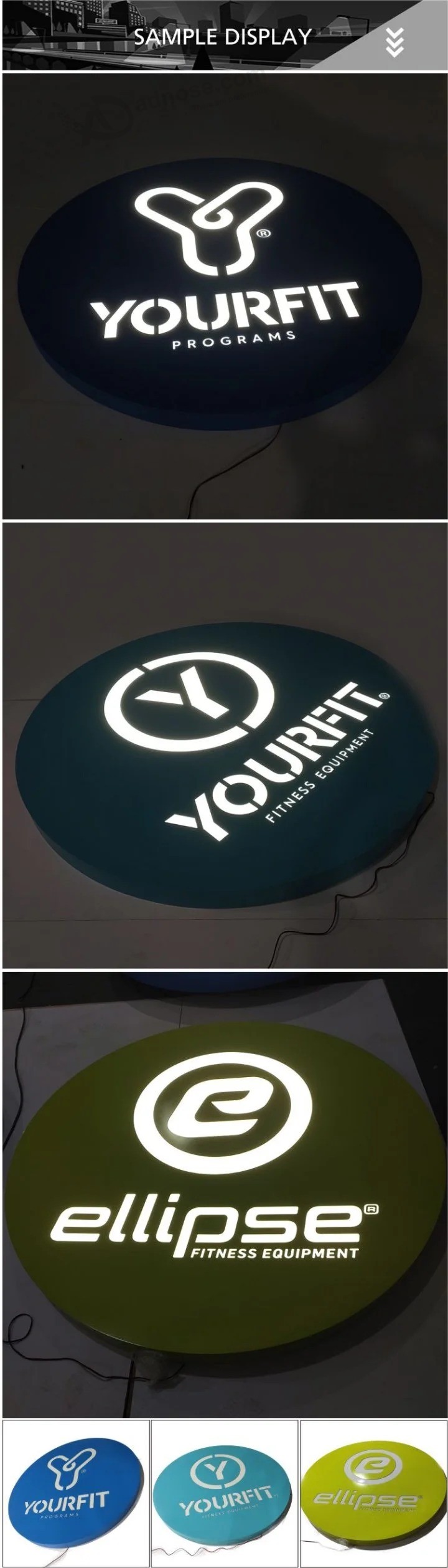 Manufacturer price Large size Advertising outdoor LED round Lightbox