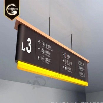GS china personalizado grande publicidad exterior tienda frente acrílico caja de luz señal LED estación de autobuses guía-0411