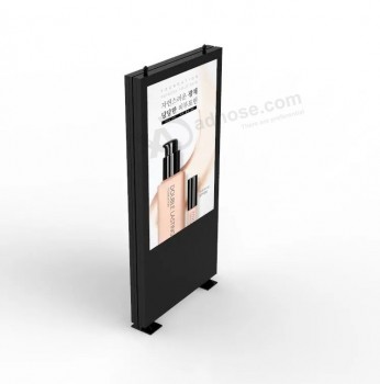 marco de aluminio vertical de un solo lado que hace publicidad de la caja de luz LED para la exportación