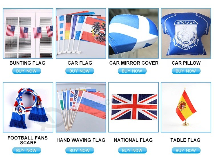 Großhandel kleine Flagge verschiedene Länder Flagge Tisch Schreibtisch Flagge mit Metall und Kunststoff Stand