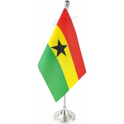 bandera de mesa de ghana, palo pequeña bandera de mesa de oficina de bandera de ghana pequeña