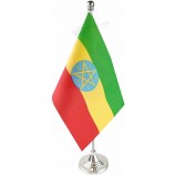 Ethiopië tafelvlag, stok kleine mini Ethiopische vlag kantoor tafelvlag