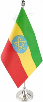 bandera de mesa de etiopía, palo pequeña bandera de mesa de oficina de bandera de etiopía pequeña