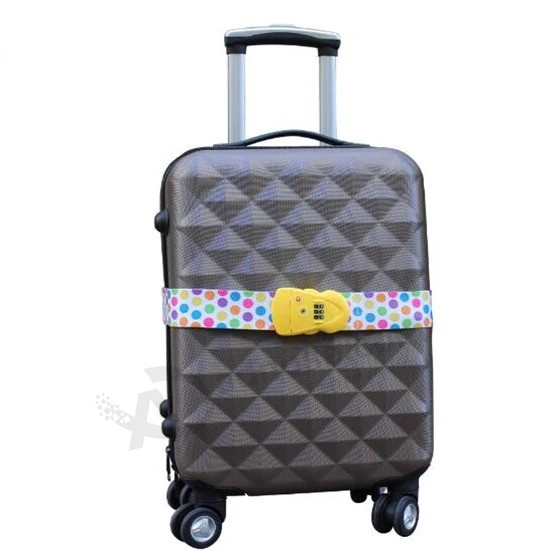 Custom Made Travel Luggage Strap, Printing Number Lock/Tsa Lock Luggage Belt