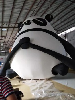 publicidade desenho animado de panda inflável para decoração de exteriores