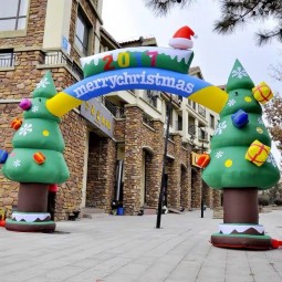 mejor venta de navidad arco inflable de navidad muñeco de nieve promocional para publicidad